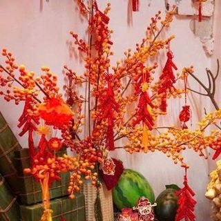 CÀNH ĐÀO ĐÔNG 90CM 12 NHÁNH MÀU VÀNG