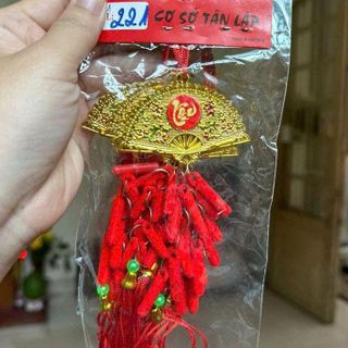 SET 2 DÂY QUẠT VÀNG DÂY PHÁO TREO TẾT MÃ 221