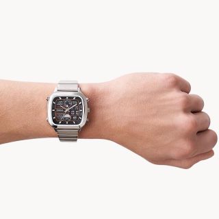 ĐỒNG HỒ NAM CAO CẤP POSSIL DÂY THÉP BẠC MẶT VUÔNG HIỂN THỊ KIM VÀ SỐ FULLBOX