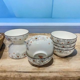 SET 10 CHÉN SỨ HOA DỪA NÂU CHÉN CHÈ (T20)