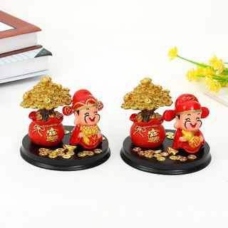 Set / Bộ Ông Thần Tài Kèm Cây Kim Tiền ( THÙNG 80B )