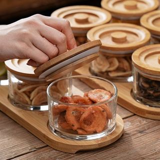 LD TL Khay Mứt Thuỷ Tinh Tròn Tre (THÙNG 16B)