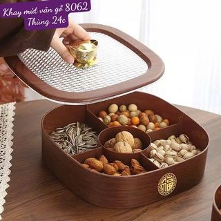 Khay Mứt Vân Gỗ 8062 ( THÙNG 24C )