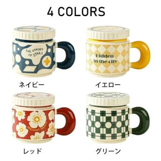 Cốc Sứ Quai Có Nắp Họa Tiết ( THÙNG 60C )