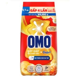 Bột Giặt OMO Hương Comfor  túi 5,1 kg Thùng 3 túi