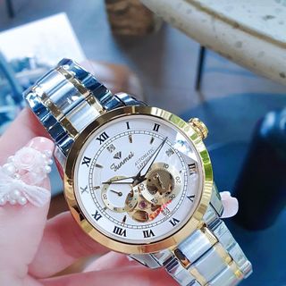 ĐỒNG HỒ NAM CHÍNH HÃNG FUNMEI CƠ FC230 MTRÒN LỘ ĐÁY FULLBOX TEM HÃNG