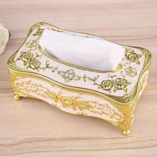 HỘP ĐỰNG KHĂN GIẤY ĐÍNH HẠT SANG TRỌNG