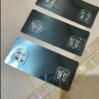 Móc dán kệ ĐÔI 6x14cm (Bạc)