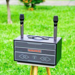 Loa Karaoke Xách Tay Nanomax K-03 Bass Đôi 16cm 300w