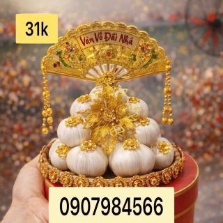 Set tỏi phát tài trang trí phong thuỷ