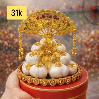 Set tỏi phát tài trang trí phong thuỷ