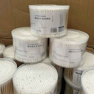 Hộp Tròn 500 Tăm Bông Cotton Swab