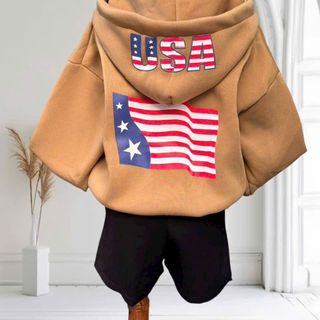 Áo Khoác Nón In USA Cờ - Mới Về, Chất Thun Nỉ Xuất Khẩu