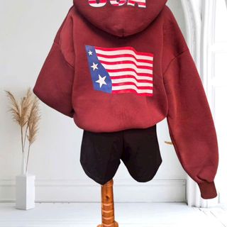 Áo Khoác Nón In USA Cờ - Mới Về, Chất Thun Nỉ Xuất Khẩu