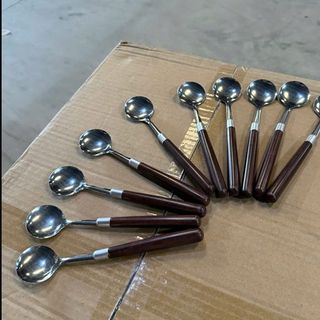 Thìa inox cán gỗ (19cm)