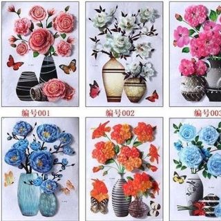 TRANH HOA NỔI 3D DÁN TƯỜNG TRANG TRÍ