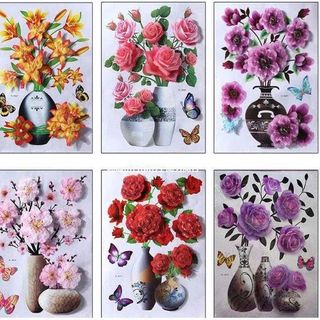 TRANH HOA NỔI 3D DÁN TƯỜNG TRANG TRÍ