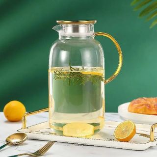 Bộ Bình 4 Cốc Thủy Tinh Vàng JY-117-1( THÙNG 12B )