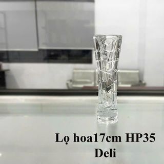 BÌNH CẮM HOA THUỶ TINH 17CM DELI HP35 (T24)
