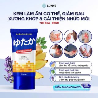 Kem làm ấm cơ thể Yutaka Warm Nhật Lunys Bản 50g – Giữ ấm, thư giãn cơ bắp, giảm lạnh hiệu quả