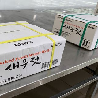 Ruốc muối - Mắm tép Hàn dùng làm kim chi, nước sốt, mắm tôm hoặc ăn sống - 500GR/HŨ (Có thùng 20kg)