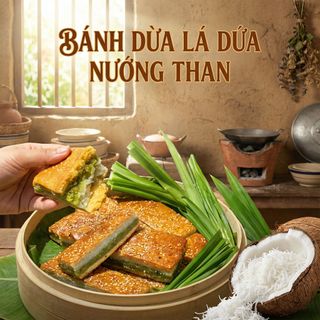 BÁNH DỪA LÁ DỨA NƯỚNG THAN NGON THƠM NỨC MŨI - WINNIE HOUSE