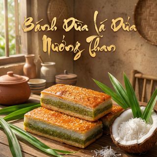 BÁNH DỪA LÁ DỨA NƯỚNG THAN NGON THƠM NỨC MŨI - WINNIE HOUSE