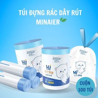 Túi rác dây rút Minaier 360g (Xanh dương)