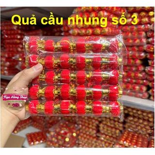 Set 30 quả cầu nhung trang trí số 3 trang trí tết