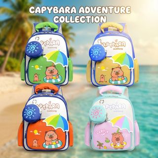 BALO MẦM NON HOẠT HÌNH CAPYBARA NHẸ – RỘNG – ÊM A102 - PIPI STORE