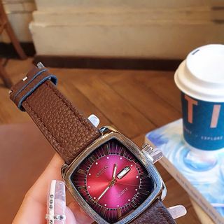 SĂN SALE HÀNG TRUNG CẤP ĐỒNG HỒ NAM SEICO DÂY DA NÂU MẶT VUÔNG