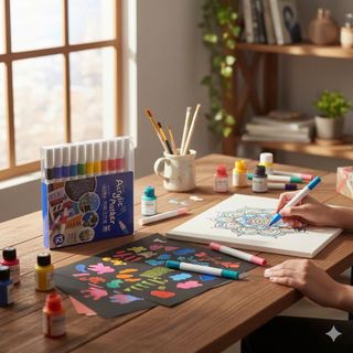 BÚT MÀU ACRYLIC MARKER 12 MÀU CAO CẤP