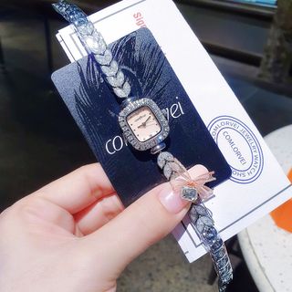 ĐỒNG HỒ NỮ CHÍNH HÃNG COMLOVEI  DÂY PHA LÊ MẶT VUÔNG FULLBOX