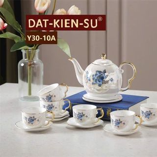 Bộ Ấm Chén Hoa Tim Y30-10A (THÙNG 12B)