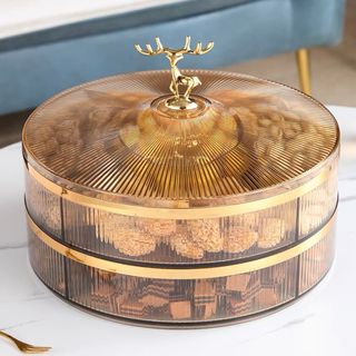 Nhựa - Khay Mứt Nhựa Mika 2 Tầng Xoay 1709 ( THÙNG 16C )