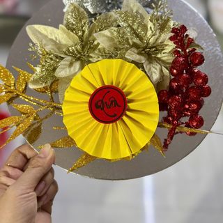 SET THÁP TRANG TRÍ CHI TIẾT (3 hoa, 1 sung, 1 quạt, 1 nhành, 1 mâm)