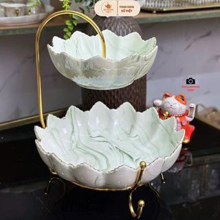Khay Sứ 2 Tầng Trắng GP-33 (THÙNG 20C)