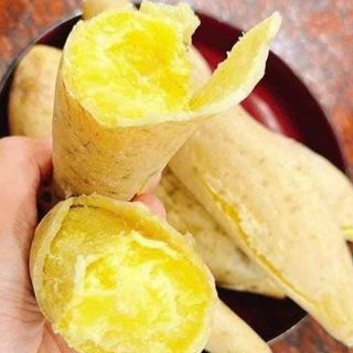 Khoai lang trắng sữa thái ruột vàng dẻo ngọt ít bột