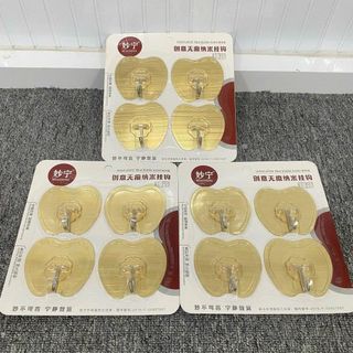 VỈ 4 MÓC DÁN TƯỜNG CHỊU LỰC 10KG HÌNH TÁO