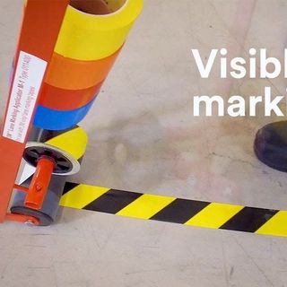 Băng keo dán nền chịu nhiệt 50mm x 33m 3M sọc vang đen / vàng- phân chia khu vực, cảnh báo nguy hiểm