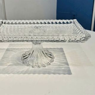 TM 1213X Đĩa Thuỷ Tinh Chữ Nhật Chân Bồng ( THÙNG 8C )