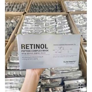 Hộp 50 Miếng Mặt Nạ Retinol Peptide Complex Mask – Trắng Da, Cấp Ẩm, Chống Lão Hóa (Hộp 50 Miếng)