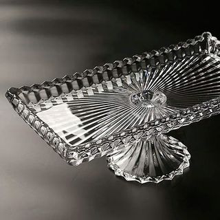 TM 1213X Đĩa Thuỷ Tinh Chữ Nhật Chân Bồng ( THÙNG 8C )