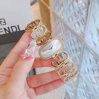 SĂN SALE ĐỒNG HỒ NỮ CAO CẤP PENDI MẶT CHỮ NHẬT NGANG DÂY LẮC LOGO VIỀN HỘT