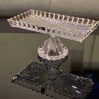 TM 1213X Đĩa Thuỷ Tinh Chữ Nhật Chân Bồng ( THÙNG 8C )