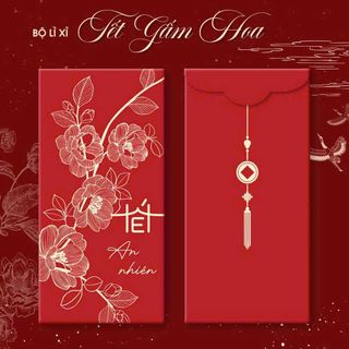 Set 100 Bao Lì Xì Tết Gấm Hoa