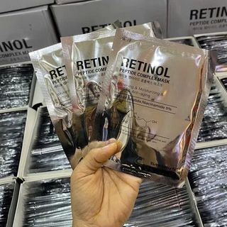 Hộp 50 Miếng Mặt Nạ Retinol Peptide Complex Mask – Trắng Da, Cấp Ẩm, Chống Lão Hóa (Hộp 50 Miếng)