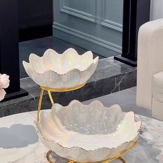 Khay Sứ 2 Tầng Trắng GP-23 (THÙNG 20C)