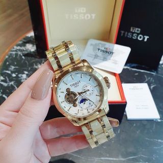 SĂN SALE ĐỒNG HỒ NAM TRUNG CẤP TIXOT DÂY THÉP AUTOMATIC LỘ ĐÁY