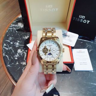 SĂN SALE ĐỒNG HỒ NAM TRUNG CẤP TIXOT DÂY THÉP AUTOMATIC LỘ ĐÁY